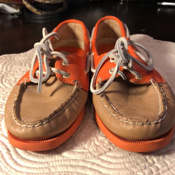🧡Sperry Topsiders Classic leather tie laces, boat shoes cute silver back detail - Picture 3 of 12